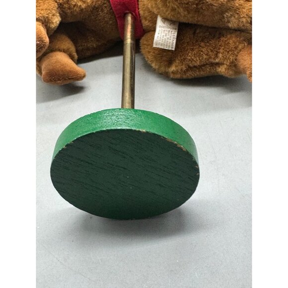 Applause marry carousel Plush Reindeer Figurine Felt Details & Gold Pole On Gree - Picture 8 of 8